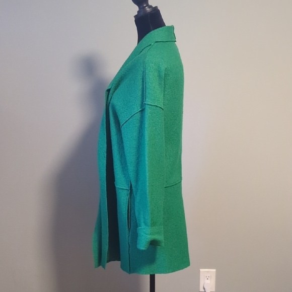 Vibrant Green Cardigan Tahari Size M - Picture 4 of 5